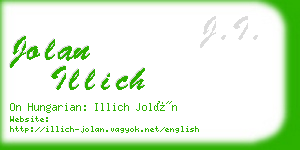 jolan illich business card